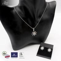 ราคา สร้อย และ ต่างหูเกล็ดหิมะ Swarovski (787781141)
