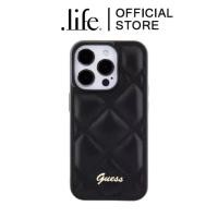ราคา GUESS เคสกันกระแทก PU Leather Quilted Metal Classic Logo สำหรับ iphone 15 pro I 15 pro max สีดำ By Dotlife (43774136273)