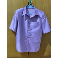 ราคา เสื้อผ้าไหมแพรทอง ผู้ชายสีม่วงอ่อน (24395415682)