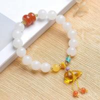 ราคา จี้และสร้อยข้อมือลูกปัดสีเหลือง ขนาด 9 มิลลิเมตร ดีไซน์แบบชาติพันธุ์ พร้อมหินอะเมทิست อาเกต และหยกสีขาว (58151383331)