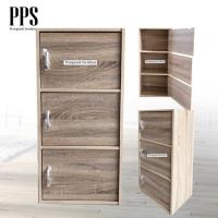 ราคา ตู้เอนกประสงค์ ชั้นวางหนังสือ 3 ชั้น มีบานประตู ไม่มีกุญแจล็อค (1230798129)