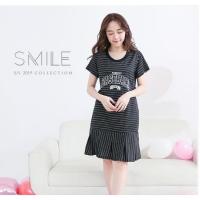 ราคา เดรสคลุมท้องให้นม Sport mom สีดำ สกรีนอักษรภาษาอังกฤษ แนวสปอร์ต เท่ๆ (22240699311)