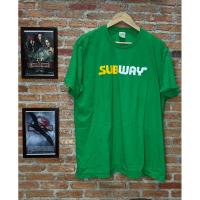 ราคา เสื้อยืดวินเทจมือสอง ลิขสิทธิ์แท้โลโก้ SUBWAY สีเขียว ขนาดไซส์ 2XL (28253718713)