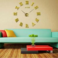 ราคา นาฬิกาติดผนังเลขโรมัน สีทอง (6243739633)