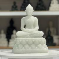 ราคา พระพุทธรูป ปางสมาธิ พระแกะสลัก หินขาว โปร่งแสง รูปทรง พระแก้วมรกต หน้าตัก 7 นิ้ว พร้อมฐาน ดอกบัว พระบูชา พระมงคล (42122558524)