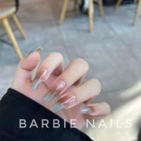 ราคา BARBIE NAILS Handmade Phototherapy Nail ผลิตภัณฑ์สําเร็จรูปสวมใส่เล็บ BB70 สีเขียวใส Amber Smudge สติกเกอร์แต่งเล็บ (56450121716)