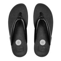 ราคา Fitflop Women's Swirl Leather Toe-Thong Black (1299982031)