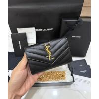 ราคา wallet YSLแท้ กระเป๋าตังใบสั้น (50053065458)