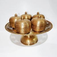 ราคา ชุดทองเหลืองตอกลาย โตกราศี 14 นิ้ว (8955237007)