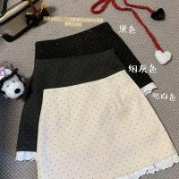 ราคา Polka dot skirts ชุดเดรสบอดี้คอน ลูกไม้ ปะติดปะต่อ กระโปรงมิดิ ผ้าใส่สบาย (44302462143)