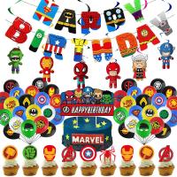 ราคา ป้ายแบนเนอร์ ลายซุปเปอร์ฮีโร่ ไอรอนแมน สไปเดอร์แมน สําหรับตกแต่งเค้กวันเกิด ธีมฮีโร่ 1 ชุด (13583882568)