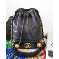 ราคา CHANEL​ BUCKET​ CC​ VINTAGE​ BAG​ BLACK​LAMBSKIN​ (3568870361)