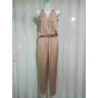 ราคา จั๊มสูทผ้าซาตินสีน้ำตาลทอง งานแบรนด์ orsay มือ2 (3649057276)