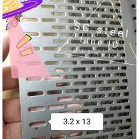 ราคา ตะแกรงเหล็ก รูสล็อต รู 3.2x13 มิล ขนาด 60*120 cm ตะแกรงร่อนข้าว ตะแกรงโรงสี ตกแต่งบ้าน งาน DIY (11313767263)