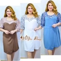 ราคา AiMiss Shop จั๊มสูทกางเกงขาสั้น เสื้อผ้าสาวอวบ เดรสคนอ้วน (18002889440)