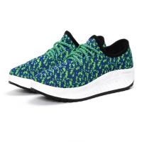 ราคา POCA SHOES Ruby sneakers Fashion รองเท้า ลำลอง ผ้าใบ ผู้หญิง แฟชั่น Sport Girl รุ่น PS-Green/Navy (512501470)