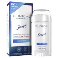 ราคา Secret Clinical Strength Deodorant for Women, Soft Solid, Light and Fresh, 2.6 oz (17864765133)