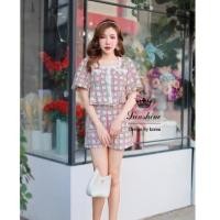 ราคา (m) ชุดเข้าเซตผู้หญิง ชุดเซต 2 ชิ้น เสื้อแขนสั้น+กางเกงขาสั้น ลายชิโนริ น่ารักมากๆ งานป้าย lady sunshine (15622663296)