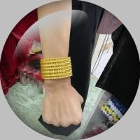 ราคา สร้อยข้อมือสายแพหน้าใหญ่10บ.ทองหุ้มฟรีกล่อง ตะขอ (26273398507)