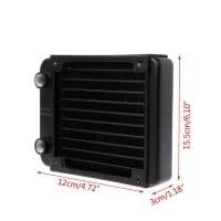 ราคา ☀S☀120mm Aluminum Computer Radiator Water Cooler 10 Tube CPU Heat Sink Exchanger (2120552889)
