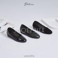 ราคา รองเท้าคัชชู รองเท้าคัชชู ส้นสูง 1.5 นิ้ว รองเท้าคัทชูดำเรียบ ส้นเตารีด ใส่สบาย SHOESNITA *S380 (25472088213)