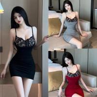ราคา เดรสสั้นสายเดี่ยว สีดำ เซ็กซี่ขยี้ใจ มินิเดรส สายเดี่ยว สายเสื้อปรับความยาวได้ Dress เดรสออกงาน #3110 (42650985983)