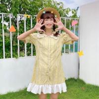 ราคา สก๊อตตุ๊กตา❣️เดรสลายสก็อตแขนตุ๊กตา (2359021088)