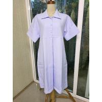 ราคา ชุดคลุมท้อง สีขาว สีฟ้า ชุดพยาบาล ชุดเดรส ชุดทำงานพยาบาล โรงพยาบาล (22976141973)