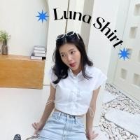 ราคา เสื้อเชิ้ตแขนกุด ทรงครอป ขาวs ใส่ครั้งเดียว (25563053629)
