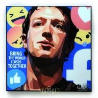 ราคา Mark Zuckerberg #2 มาร์ค ซัคเคอร์เบิร์ก CEO Facebook เฟสบุค รูปภาพ​ติดผนัง pop art กรอบรูป แต่งบ้าน ของขวัญ โปสเตอร์ (5839026981)