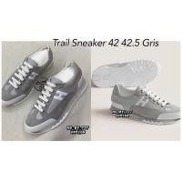 ราคา Hermes Trial sneaker Men Trainer รองเท้าผ้าใบ ผู้ชาย หนังสีเทาขาว Size 42.5 ของแท้ (27706395789)