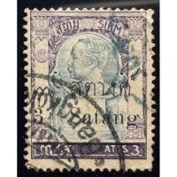 ราคา 2452 แสตมป์รัชกาลที่ 5 ชุดวัดแจ้งแก้สตางค์ ดวง 3 อัฐ สีฟ้า แก้เป็น 3 สตางค์ ใช้แล้ว (24308417321)