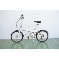 ราคา จักรยานพับได้ญี่ปุ่น - ล้อ 20 นิ้ว - มีเกียร์ - อลูมิเนียม - Dahon Route - สีขาว [จักรยานมือสอง] (28370062135)