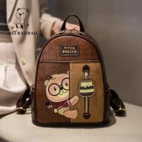 ราคา [BeiBao] Bear Print Ladies Fashion Large-capa Backpack (25493114463)