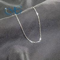 ราคา สร้อยคอ ตะขอก้ามปู ทองคำขาวแท้ ทอง18k Italy (75%) ลายโซ่ฝรั่ง(สีทองขาว) มีใบรับประกันจากทางร้าน HIG (28423341336)