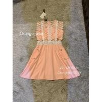 ราคา ชุดเดรสสีโอรส ชุดออกงานสีโอรส เดรสลูกไม้ งานป้ายOrange juice (23429159147)