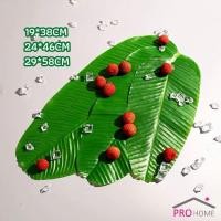ราคา ใบตองเทียม ใบตองปลอม แผ่นรองจานถ่ายภาพ ใบตองเทียมรองอาหาร green leaf decoration (19832271750)