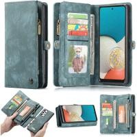 ราคา Samsung Galaxy S24 Plus Wallet Leather Case Detachable Magnetic Zipper Flip Case 11 Card Slots Holder Wrist Strap Handle Shockproof Cover Pocket Wallet Handbag for S24 Plus (Blue) (53452339812)