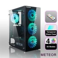 ราคา ATX Case (NP) ITSONAS Meteor Tempered Glass RGB (Black) (2193948234)