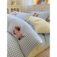 ราคา ชุดเครื่องนอนสไตล์เกาหลี ชุดสามชิ้นพร้อมผ้านวมและผ้าห่ม ผลิตจากผ้าฝ้ายคุณภาพดี (41876266751)