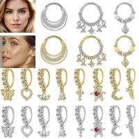 ราคา 1 ชุด 16G/20G สแตนเลสสตีลจมูกเจาะ 8/10 มม.ทองสีลูกปัด Septum Hoop แหวนหูกระดูกอ่อน Helix Daith เจาะสําหรับผู้หญิงและผู้ชายแหวนจมูก (27087705681)