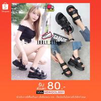 ราคา Idoli style รองเท้ารัดส้นตึก สีดำ เท่ๆแนวเกาหลี (2374541768)