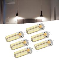 ราคา ซิลิโคน G4 หลอดไฟ 360 องศา AC DC12V 7W 72LED ไฟ LED 6pcs 700LM สำหรับตารางโคมไฟจี้เพดาน (44900978317)