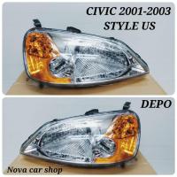 ราคา DEPO ไฟหน้า​ ไฟหน้า​แต่ง​ HONDA​ CIVIC​ 2001-2003​ มุมส้ม​ STYLE​ US (5153634476)