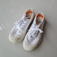 ราคา PALLADIUM Blanc Ox Vapor/White Low Top Canvas Sneaker (26308614327)