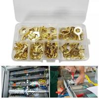 ราคา 150 ชิ้น ขั้ว ขั้วต่อ ทองแดง หางปลา ทอง Cold Press Terminal กล่อง ขั้ว แหวนทอง หางปลาทองเหลือง รุ่นหนา หางปลา แบบกลม (43710850514)