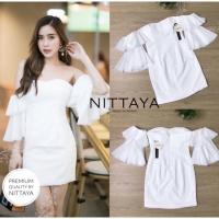 ราคา Nittaya เดรส สีขาว M (19632519590)