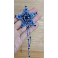 ราคา เข็มกลัดคริสตัล swarovski แท้ 100% ถักเป็นรูปดาวขนาด 6 ซม. ตัวเข็มกลัดเป็นโลหะขึ้นสนิมเล็กน้อย (28859006222)