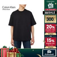 ราคา CALVIN KLEIN เสื้อยืดคอกลมแขนสั้นผู้ชาย ทรง Oversized รุ่น 4RAB206 UB1 - สีดำ (43506416556)