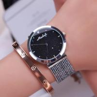 ราคา นาฬิกาแฟชั่นเกาหลีแบรนด์แท้ Mashali สายสร้อยแพสวย ปัดGlitter (1239018657)